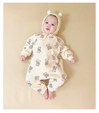 Load image into Gallery viewer, <Taiwan Pavilion> D23117LS-Autumn cute bear long-sleeved casual triangle bodysuit & crawling clothes