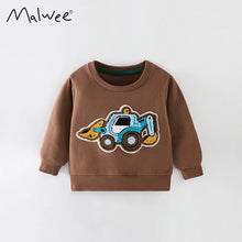 Load image into Gallery viewer, 7673SE-malwee autumn style European and American children's engineering vehicle loose tops