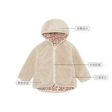Load image into Gallery viewer, D22871SE-Autumn and winter baby warm plush hooded jacket