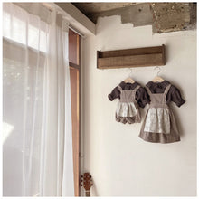 Load image into Gallery viewer, Y5306LS-Autumn Retro Lace Apron Corduroy Bib Bloomers