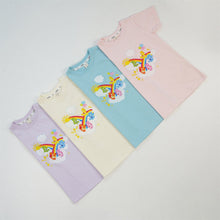 Load image into Gallery viewer, 24105PCW-Summer cotton rainbow bear parent-child dress