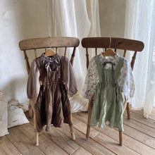 Load image into Gallery viewer, Y6401TG- Korean little girl cotton lining suspender skirt