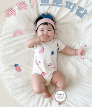 將圖片載入圖庫檢視器 24030420LS-韓版印花短款夏季連身衣+髮帶