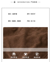 Load image into Gallery viewer, D83127SE-Autumn and winter children's corduroy mid-length plus velvet coat