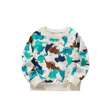 Load image into Gallery viewer, 8678SE-Autumn malwee European and American children's round neck long-sleeved dinosaur top