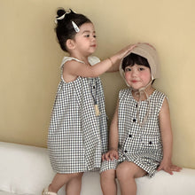 Load image into Gallery viewer, XZ260912TG-夏季格紋兄妹套裝