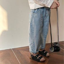 Load image into Gallery viewer, C83678PA-Fashionable casual boys and girls soft denim straight trousers