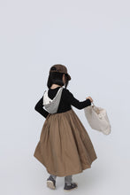 Load image into Gallery viewer, BB2629PCW-秋日法式拼接收腰洋裝