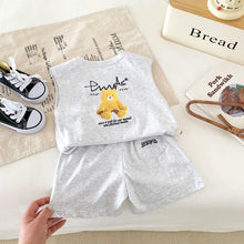 Load image into Gallery viewer, BT107TG-Summer sleeveless letter T + shorts two-piece suit