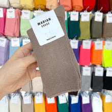Load image into Gallery viewer, M-1605AC-Korean MARIAN Morandi color long tube socks for adults (5 pairs minimum order, can be mixed colors)
