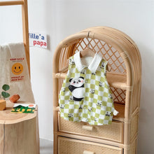 Load image into Gallery viewer, 2402371LS- Summer thin sleeveless short climbing checkered panda climbing clothes