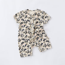 Load image into Gallery viewer, D24335LS-Summer short-sleeved animal print crawler suit
