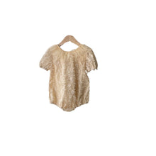 Load image into Gallery viewer, Y9428LS-Summer lace mesh bow lace collar bodysuit