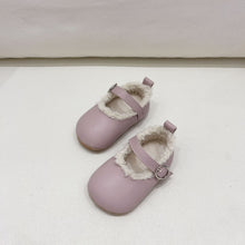 Load image into Gallery viewer, X880AC-Winter solid color Velcro plus velvet warm baby soft bottom non-slip toddler shoes