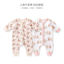 Load image into Gallery viewer, D23312LS-Air cotton baby warm zipper crawling clothes