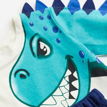 Load image into Gallery viewer, 9522TG-Summer European and American children's casual round neck short-sleeved top + elastic waist pants set