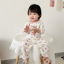 Load image into Gallery viewer, 71727JG- Spring and Autumn Korean version of full-printed long-sleeved home two-piece suit