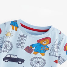 Load image into Gallery viewer, 92101SE-Summer Bear Printed Round Neck Casual Short Sleeve Top