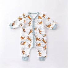 Load image into Gallery viewer, D23312LS-Air cotton baby warm zipper crawling clothes