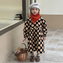Load image into Gallery viewer, D83323DS-Winter large polka dot plus velvet dress
