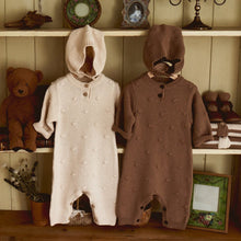 Load image into Gallery viewer, MY9311LS-Baby Retro Polka Dot Long Romper + Hat (Pre-sale, delivery in early December)