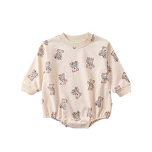 Load image into Gallery viewer, <Taiwan Pavilion> D23117LS-Autumn cute bear long-sleeved casual triangle bodysuit & crawling clothes