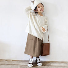 Load image into Gallery viewer, 21051PCW-Autumn Japanese workwear style casual contrast color line skirt