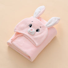 Load image into Gallery viewer, 9020AC-Cartoon coral fleece children's water-absorbing quick-drying hooded cloak bathrobe bath towel