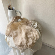 Load image into Gallery viewer, Y9428LS-Summer lace mesh bow lace collar bodysuit