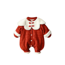 Load image into Gallery viewer, 2304417LS-Autumn and Winter Hundred Days Banquet Chinese Style Shawl Plus Velvet New Year Greetings Climbing Clothes