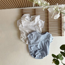 Load image into Gallery viewer, Y9435LS-Summer style wave curling large lapel bodysuit