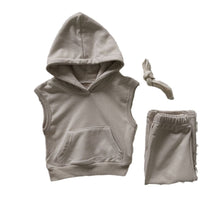Load image into Gallery viewer, Y8373TG-Hooded Girls Vest + Straight Pants Casual Set