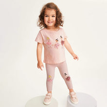 Load image into Gallery viewer, 22047JG-Summer short-sleeved girls printed top + trousers home two-piece set