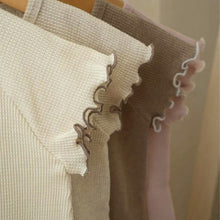 Load image into Gallery viewer, Y9458LS-Summer A-type waffle wave curling two-button bodysuit