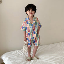 Load image into Gallery viewer, X86008TG-Summer short-sleeved holiday style suit & vest dress