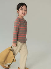 將圖片載入圖庫檢視器 BB2337PCW-秋款日系條紋長袖親子上衣