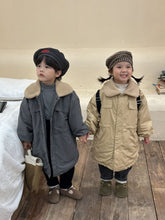Load image into Gallery viewer, D83256SE-Winter lamb fur collar plus velvet thickened mid-length windbreaker jacket