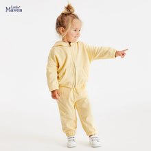 Load image into Gallery viewer, 22087TG-Little maven European and American home hooded sports style pure cotton suit