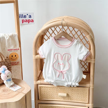 Load image into Gallery viewer, 2402388LS-Summer short-sleeved super cute little rabbit triangle bodysuit