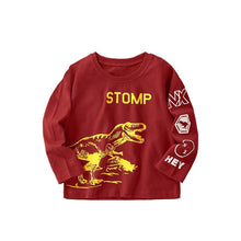 Load image into Gallery viewer, 8548SE-malwee autumn long-sleeved round-neck Tyrannosaurus print top