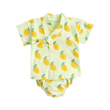Load image into Gallery viewer, BCS1021TG-Summer Korean version of pure cotton newborn bathrobe fruit short-sleeved suit