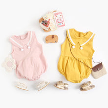Load image into Gallery viewer, BRS1056LS-Summer Korean style pure cotton navy collar bodysuit