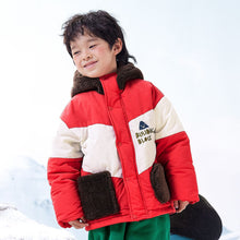 Load image into Gallery viewer, JB3116SE-Winter warm thickened English word padded hooded jacket