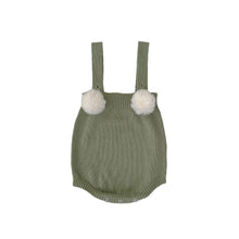 Load image into Gallery viewer, M2081LS-Autumn solid color all-match knitted wool ball sling bodysuit