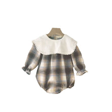 Load image into Gallery viewer, Y9413LS-Spring Korean style lace large lapel flower bud sleeves bodysuit