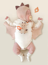 Load image into Gallery viewer, 24030411LS-Korean Spring Fire Dragon Printed Bodysuit + Hat