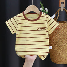 Load image into Gallery viewer, IDX40SE-Summer pure cotton round neck multi-image short-sleeved top