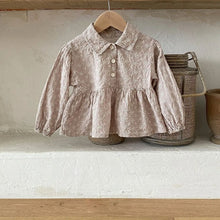 Load image into Gallery viewer, Y7302SE-Autumn Korean version of baby girl embroidery patchwork shirt