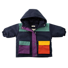 Load image into Gallery viewer, D83258SE-Winter mid-length plus velvet contrast color stitching jacket