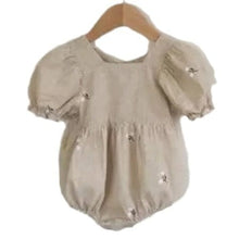 Load image into Gallery viewer, Y9326LS-Summer Woven Cotton Puff Sleeve Exquisite Embroidery Bodysuit